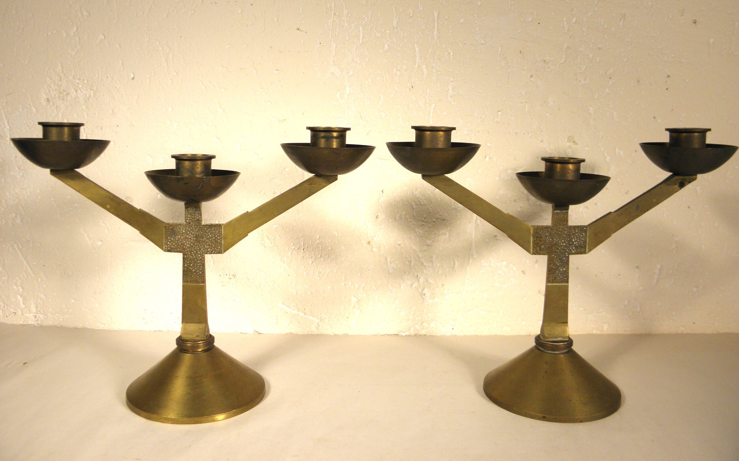 Pair of Arts and Crafts candlesticks