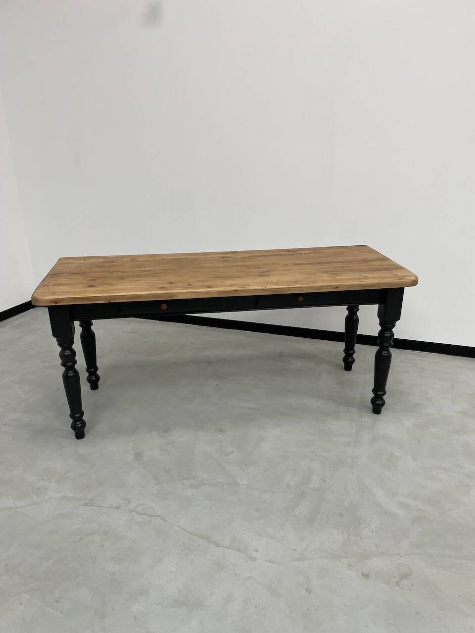 Farm table desk turned legs