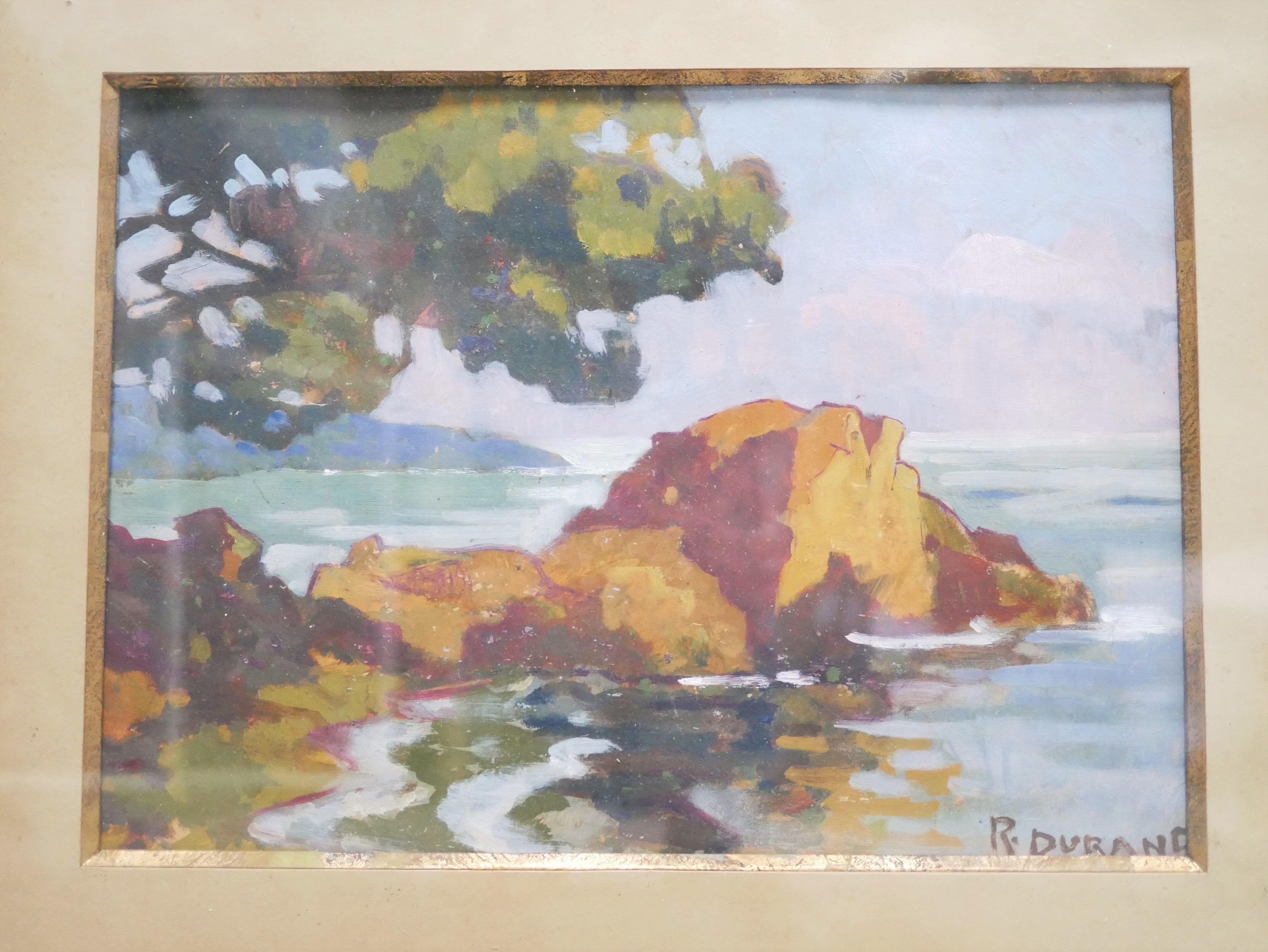 Tableau vintage, peinture signée R. Durand