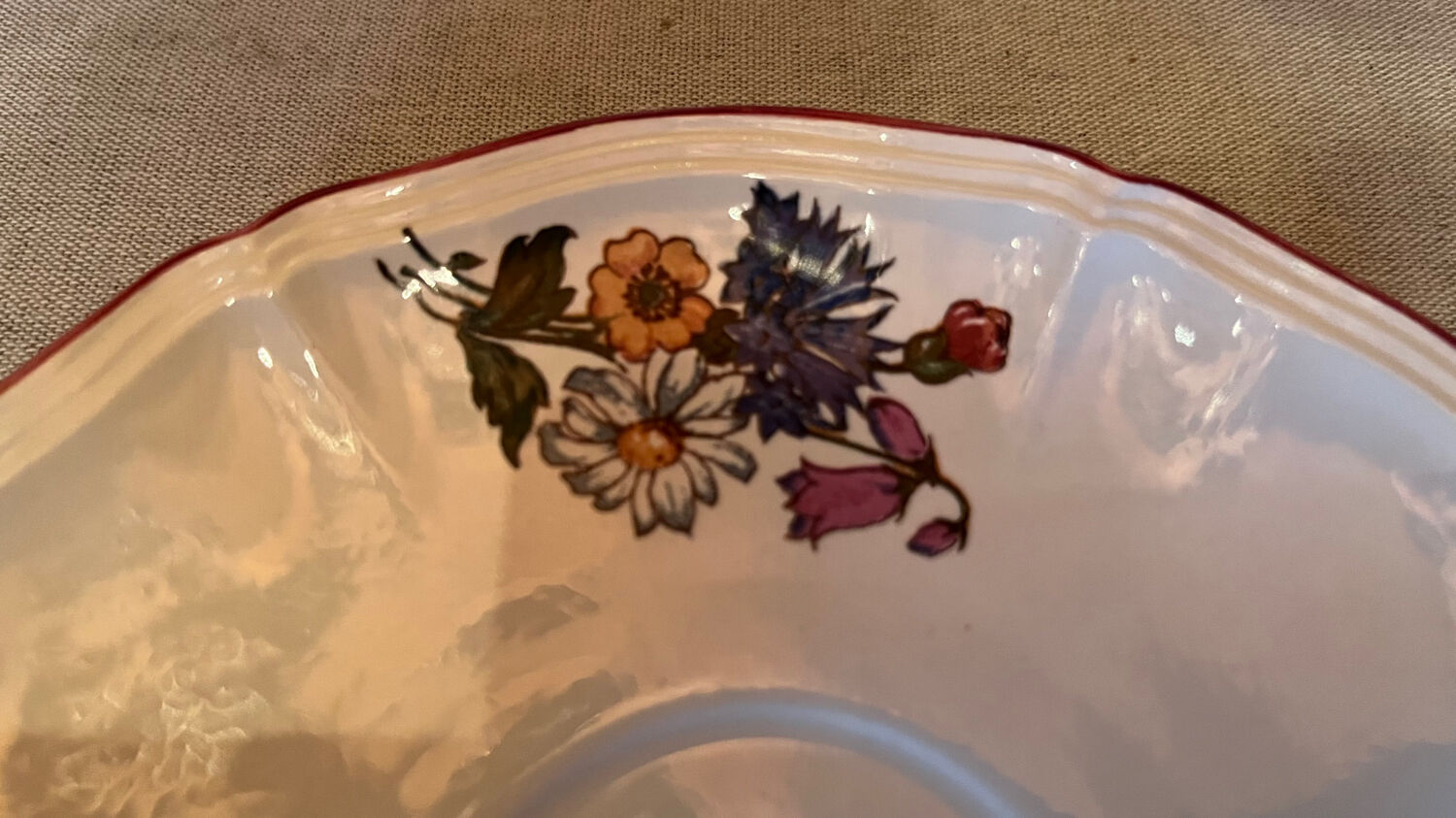 Lot de 4 dessous de tasses Sarreguemines
