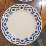 Set of 5 plates Badonviller model Azur