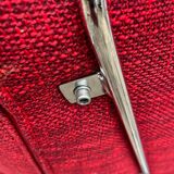 Fauteuil en tweed rouge déhoussable