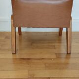 Imitation leather stool vintage pouf