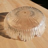 Tulip suspension in vintage holophanous glass