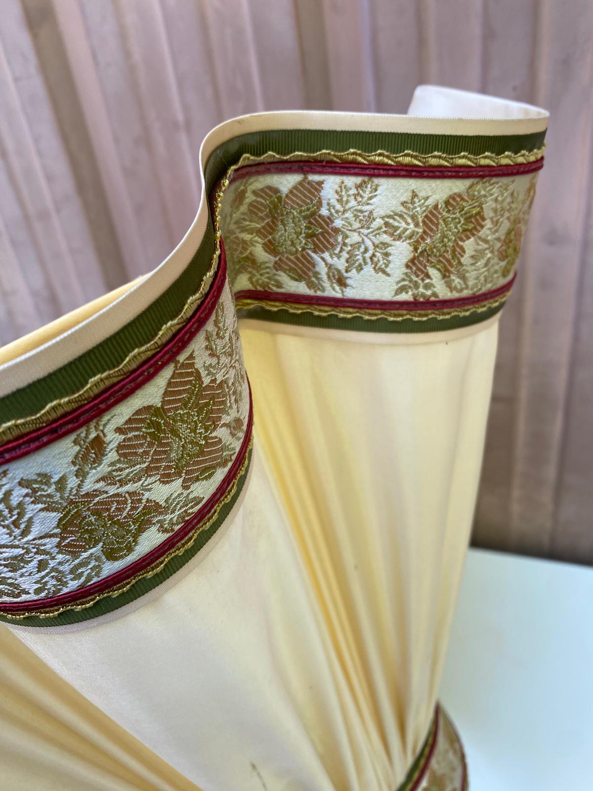 Large vintage scalloped lampshade