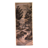Old tapestry hanging velvet Asia Japan 19th 20th century