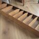 Industrial shelf with wooden lockers