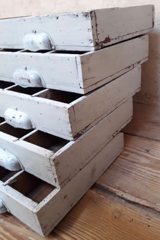 Set of 5 drawers with compartments 60x29,5x7cm