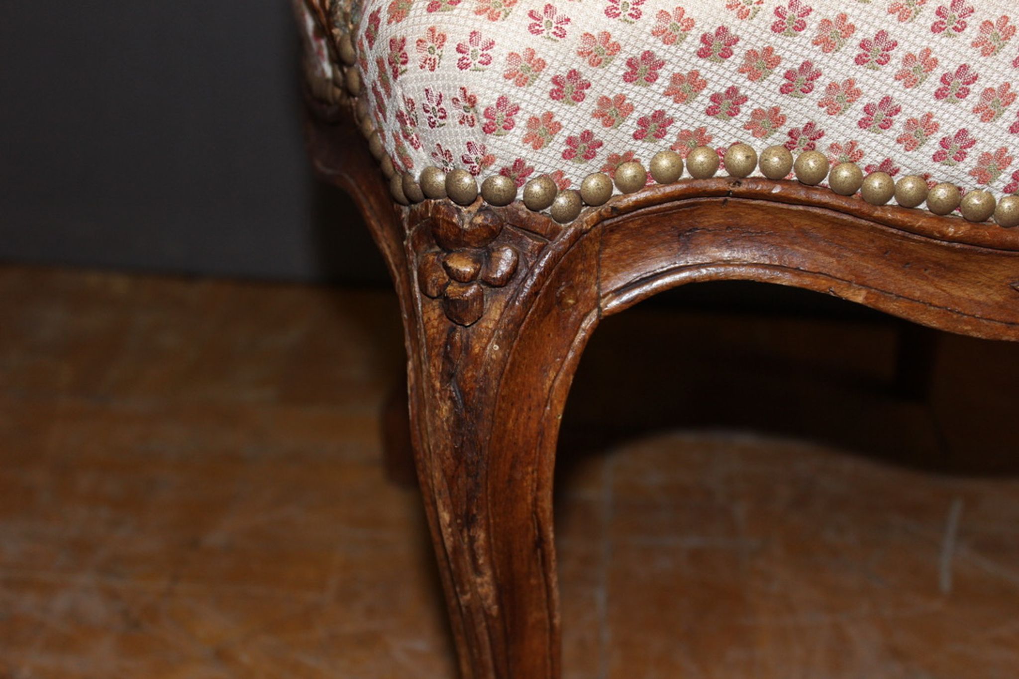 Pair of Louis XV period convertible armchairs