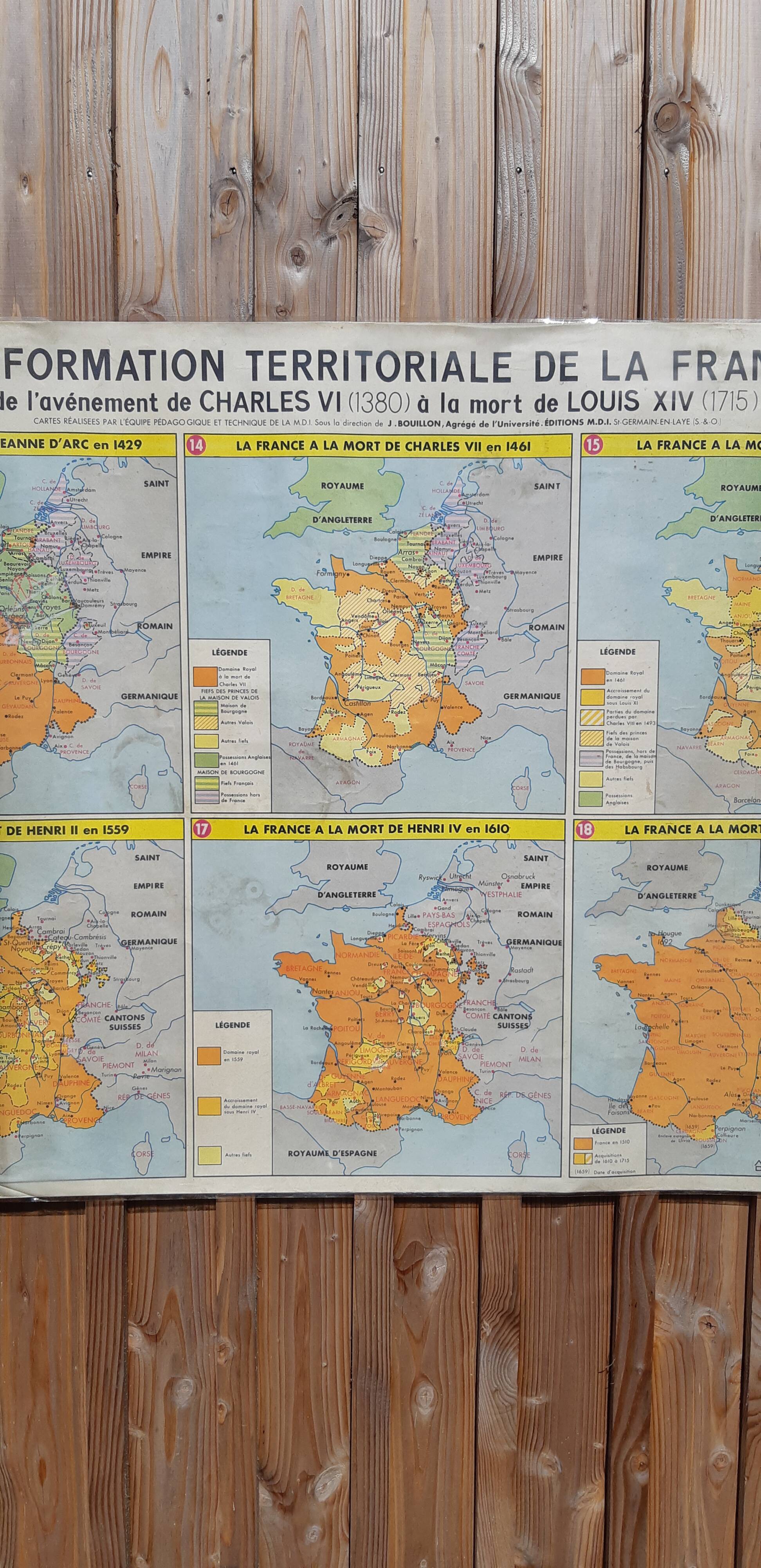 MDI school map "The territorial formation of France"