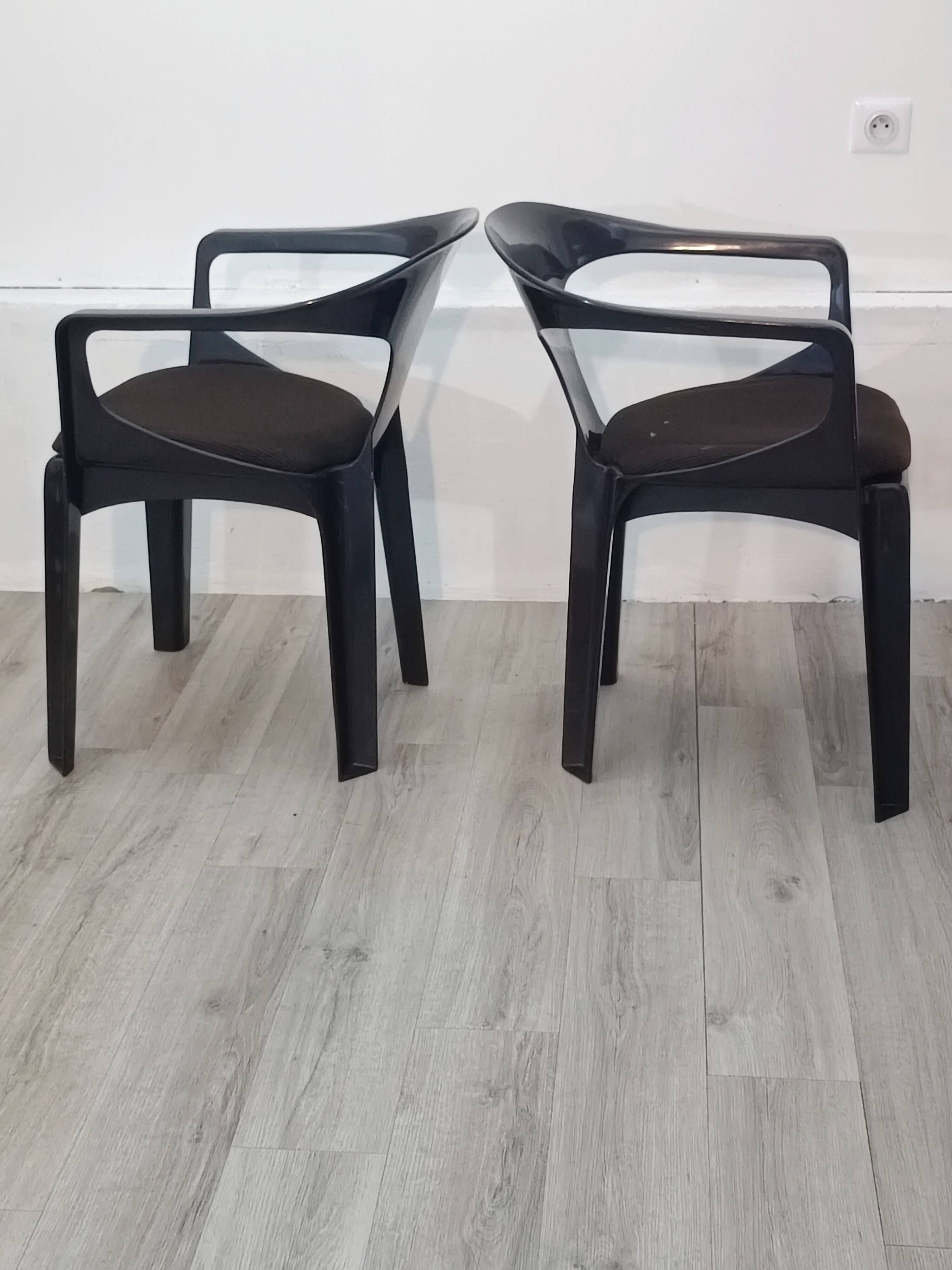 Pair of armchairs by Henry Massonet for Stamp 1974