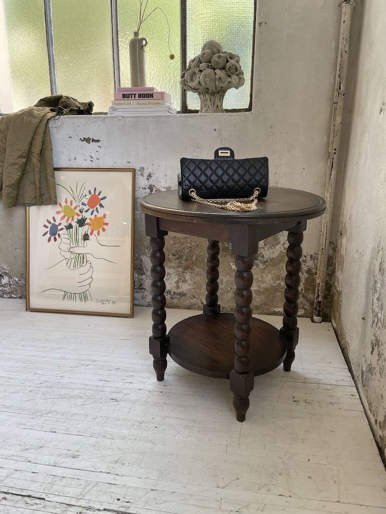 Table d’appoint brutaliste style Dudouyt