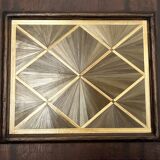 Wall shelf, straw marquetry