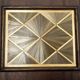 Wall shelf, straw marquetry