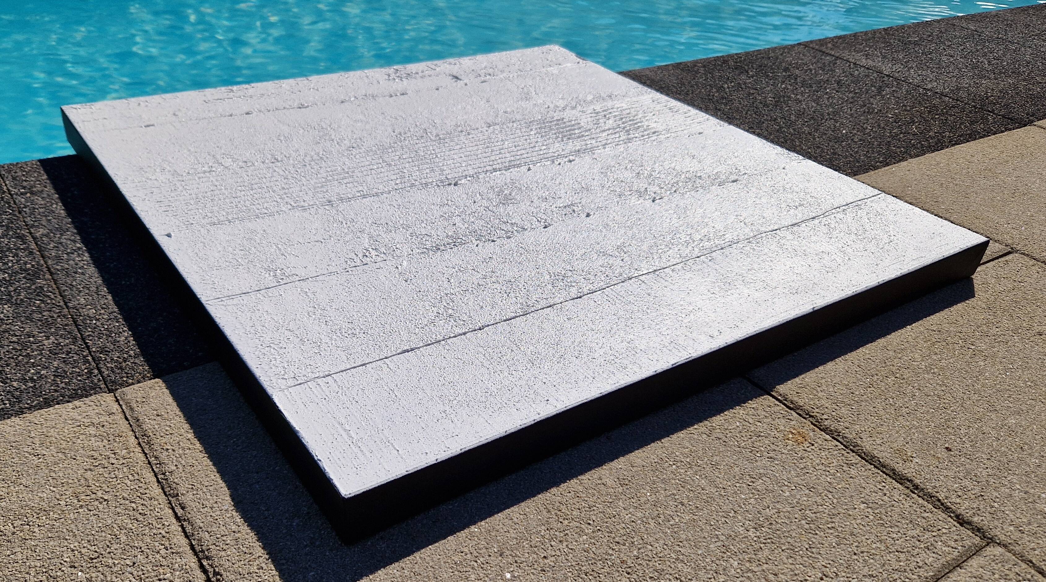 Minimalist monochrome abstract painting white