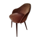 Brown velvet armchair year 50