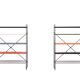 Tomado free standing Metal Colored racks 1960s Holland