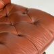 Vintage armchair easy chair leather 70s in the style of Ingmar Relling