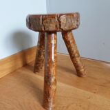 Brutalist tripod cowherd stool