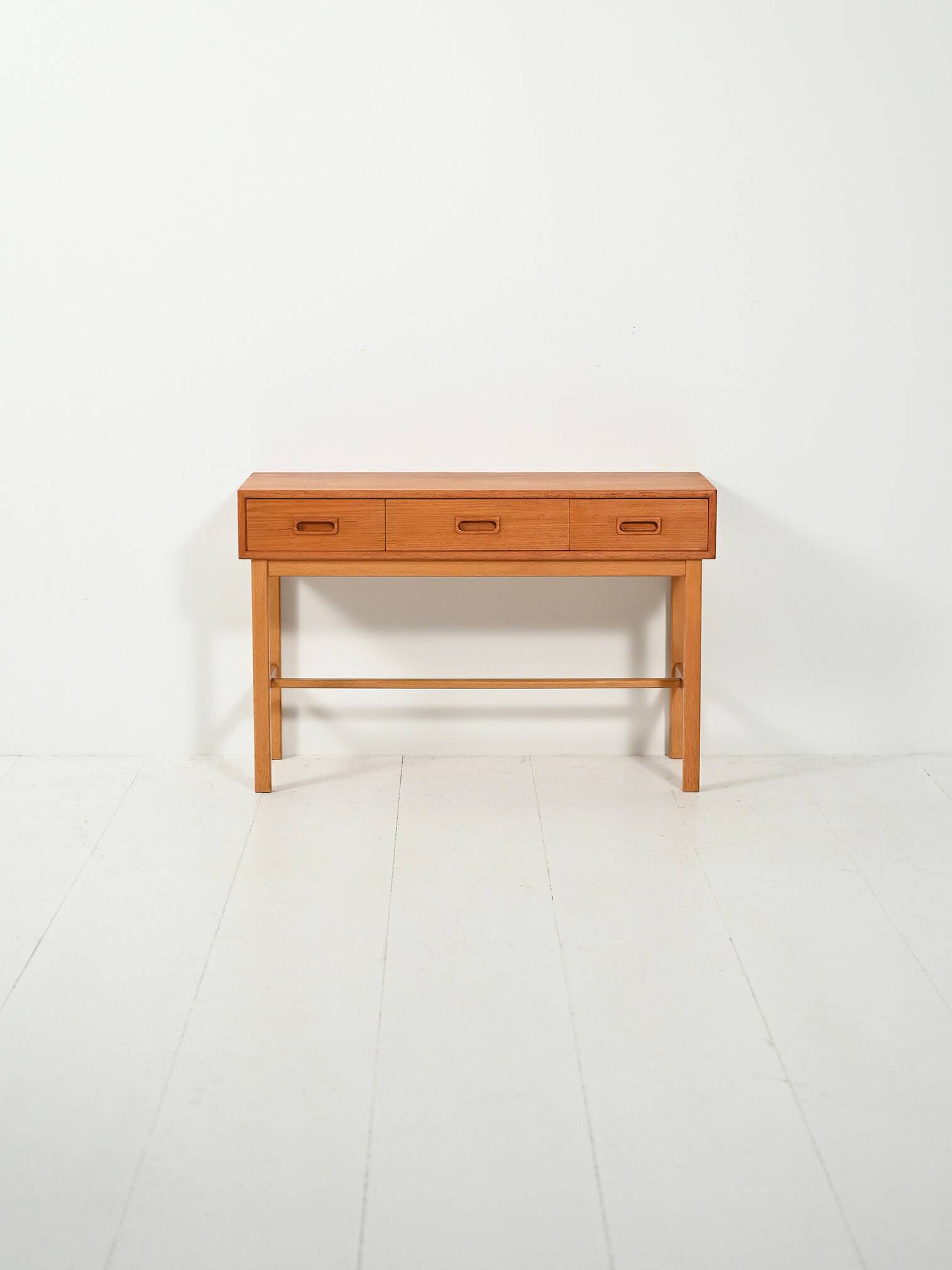 Swedish entryway cabinet in teak and oak