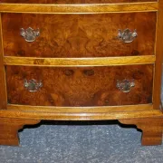 Nightstands in Walnut Burl with Drawers, Set of 2