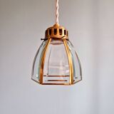 Suspension design en laiton et verre transparent (5 disponibles)