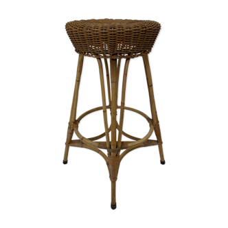 Vintage rotan bar stool 60s design