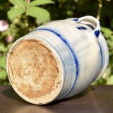 Old small glazed stoneware pot - Mustard L'Impériale.