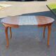 Louis XV oval extendable round table in solid wood and marquetry 160cm
