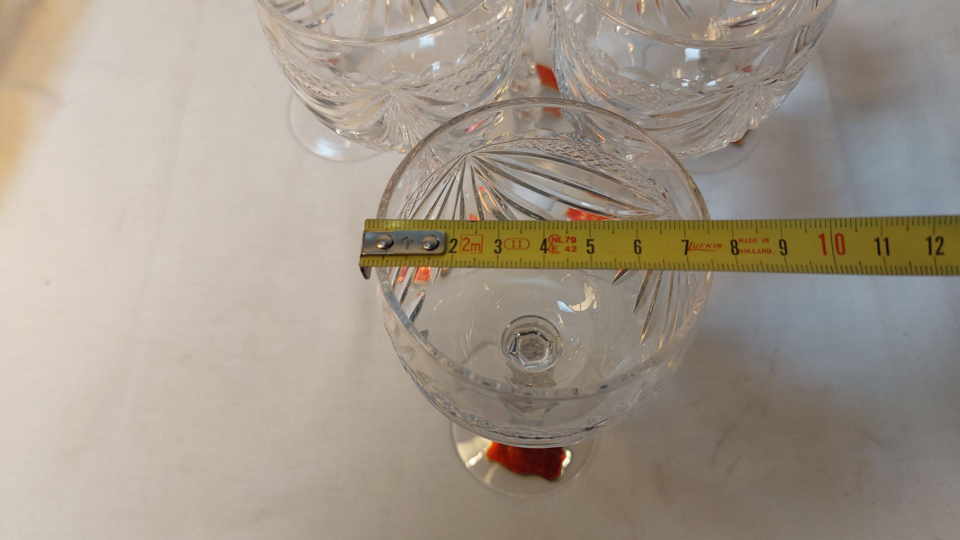 Set of 6 wine glasses and carafe in Lorraine Crystal - Gérard Model