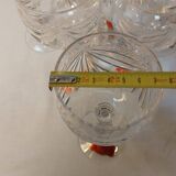 Set of 6 wine glasses and carafe in Lorraine Crystal - Gérard Model