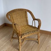 Chaise rotin enfant vintage