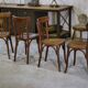 Set of 4 Baumann bistro chairs from the 1930s.