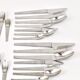 Carl Auböck 2060 Cutlery, 42 pcs., Complete for 6 People, Hammered Austria, 1950