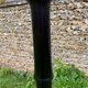 Vintage 1940s blackened wooden floor lamp