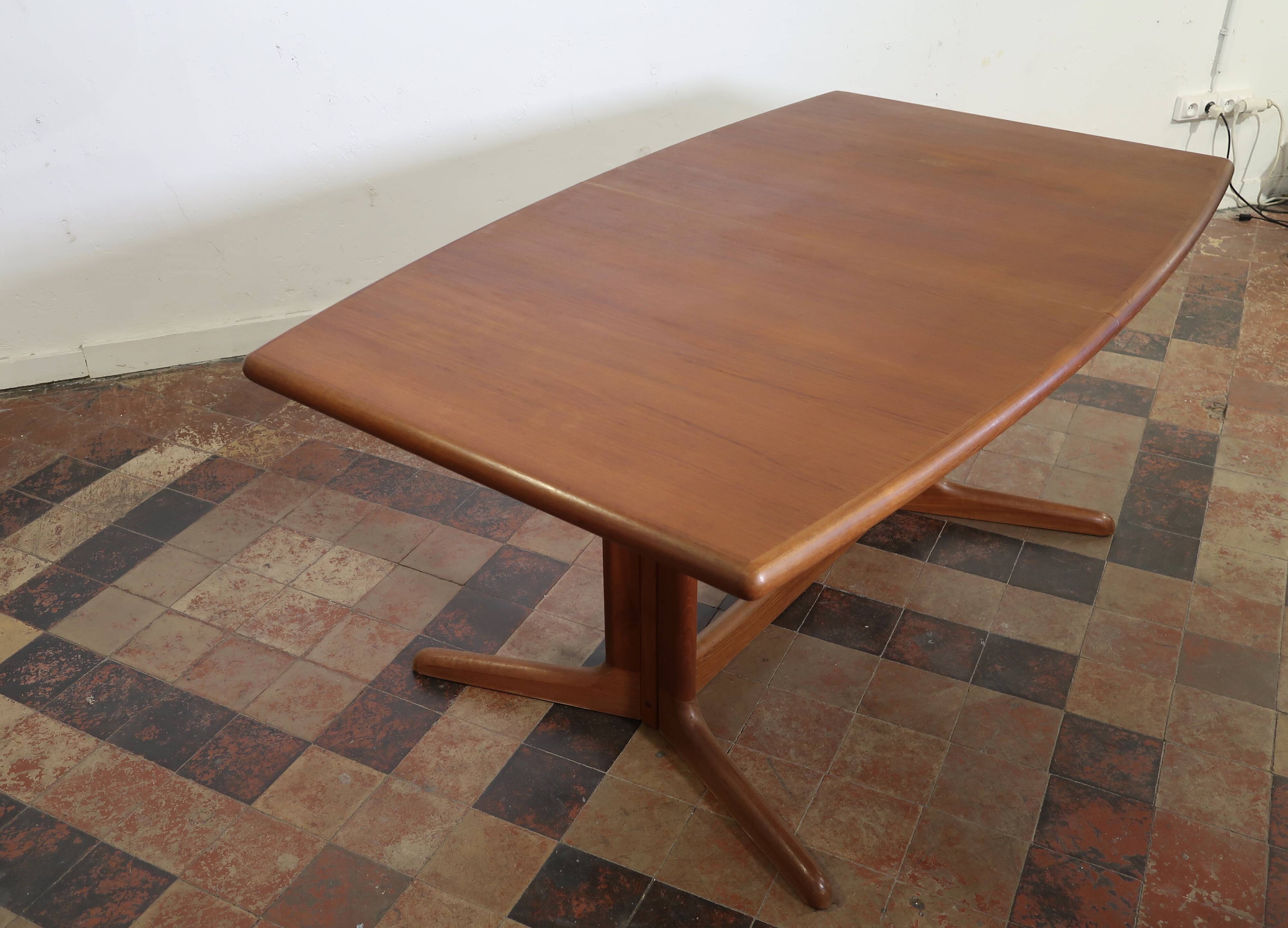 Table dining teak with extensions, Denmark 1960's