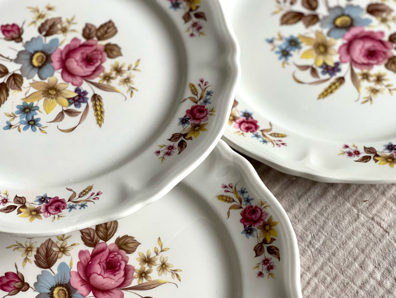 5 dessert plates Orchies Moulin des Loups