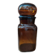 Amber glass apothecary jar round jar