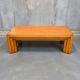 Table basse vintage en orme massif 1970