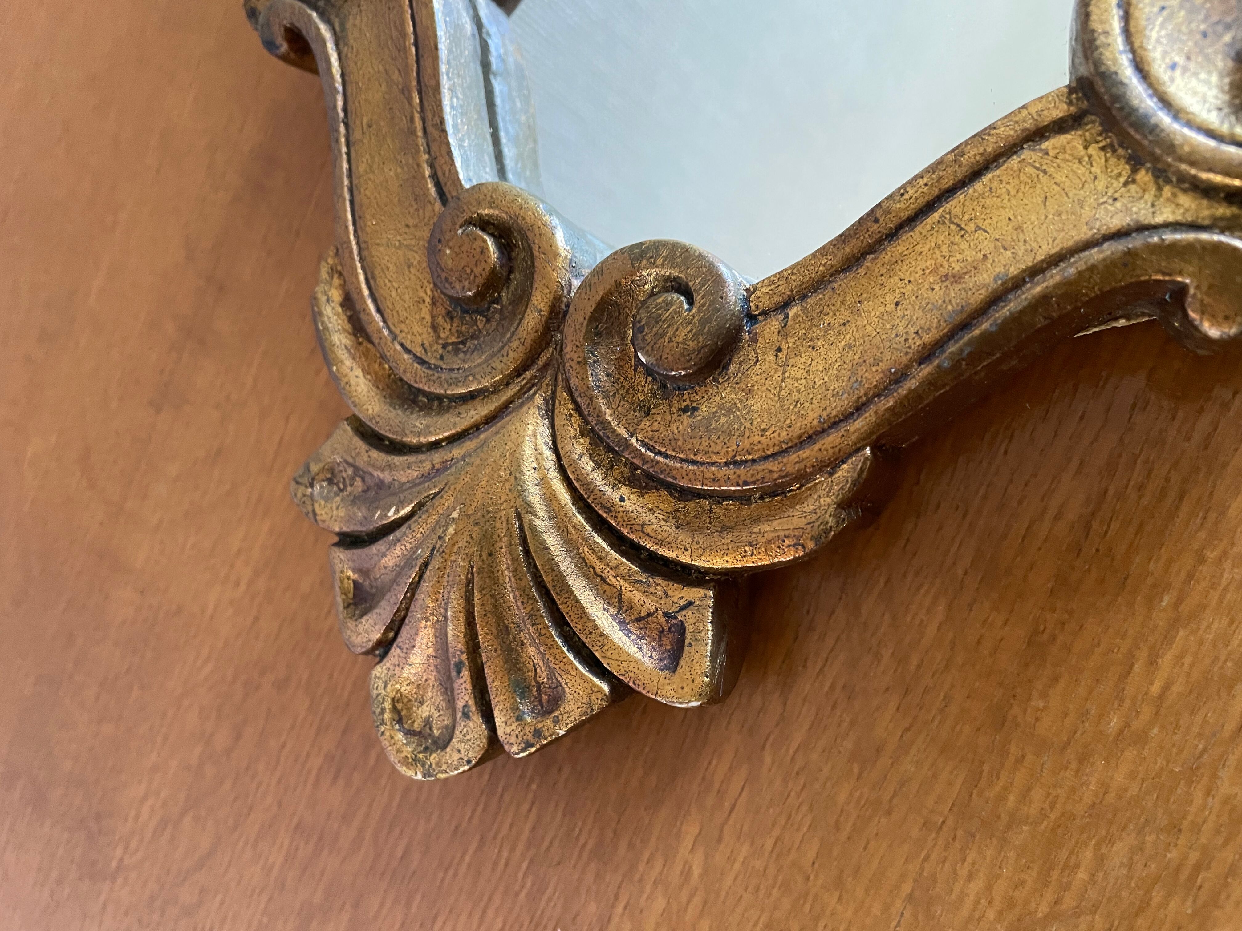 Golden mirror 28x44cm