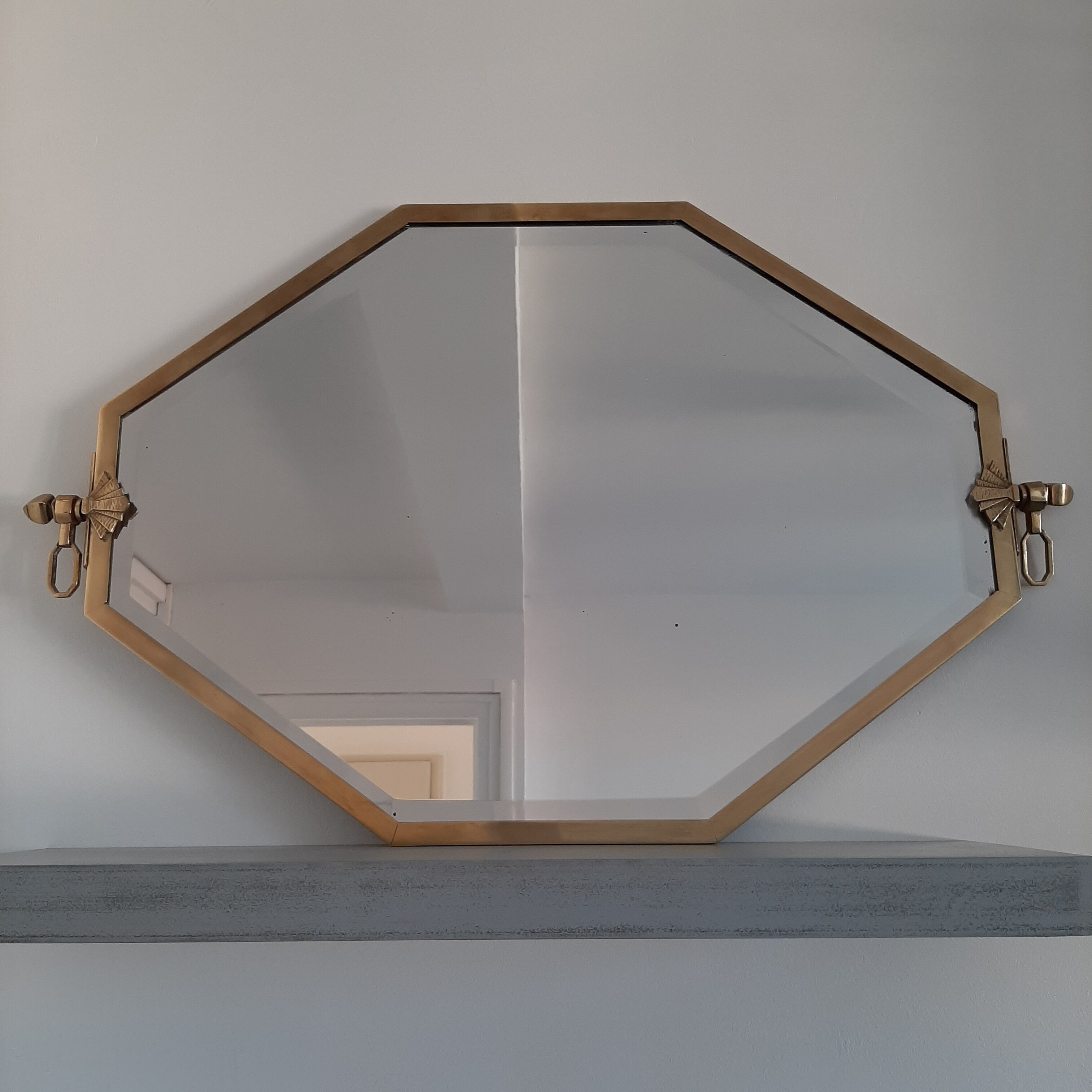 Mirror art deco brass - 45x71cm