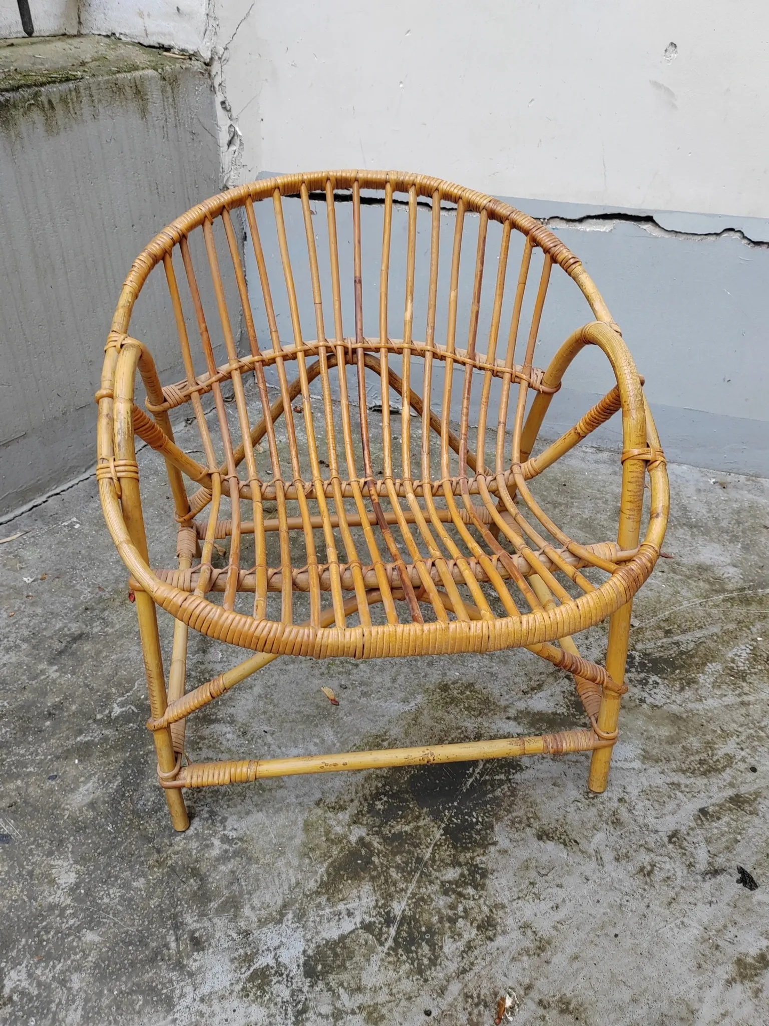 Rattan armchair