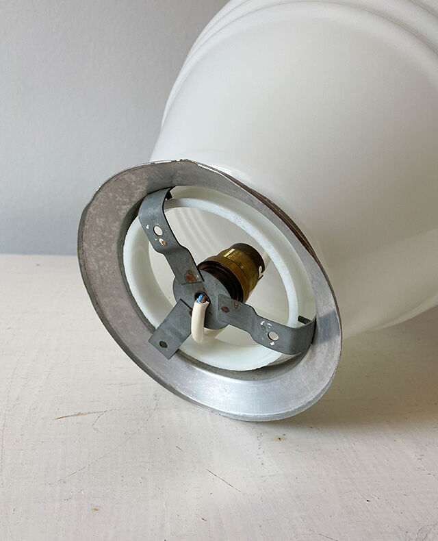 White opaline ceiling lamp