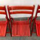 Mid-century wooden folding chair, 1960s, set of 4