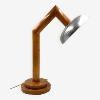 Lampe de table moderne en bois, France vers 1940