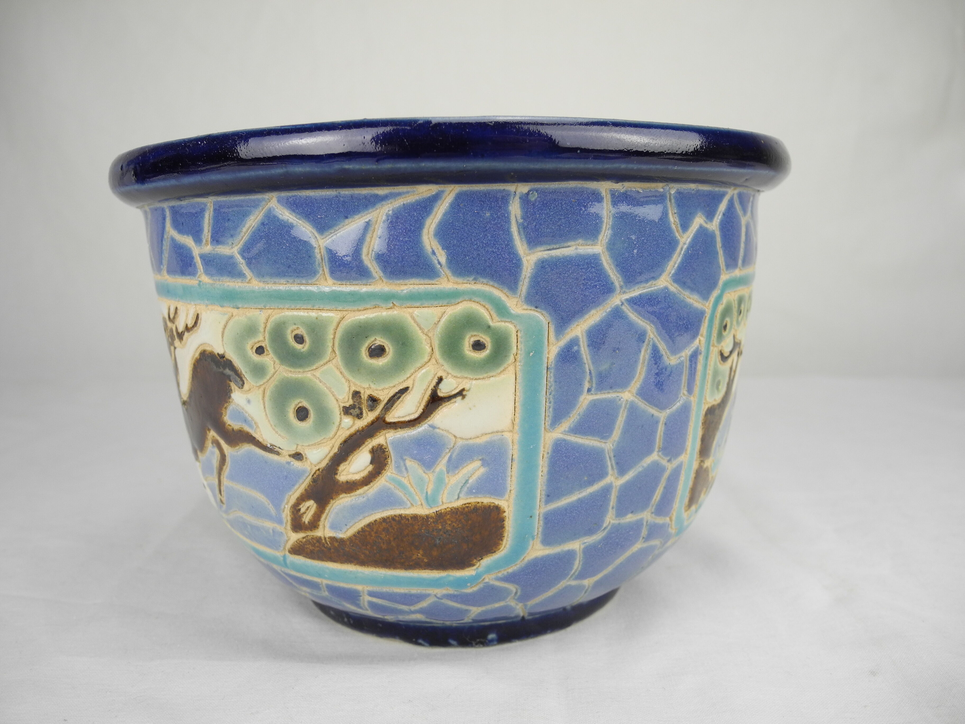 Old pot flowers cache pot mosaic mosaic vintage mosaic flowerpot