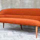Vintage Sofa, 1960s, Russet Velvet