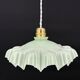 Suspension drapée en verre opaline vert d’eau