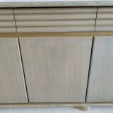 Buffet en rotin gris et brun Robertti