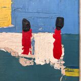 Abstract painting on panel
